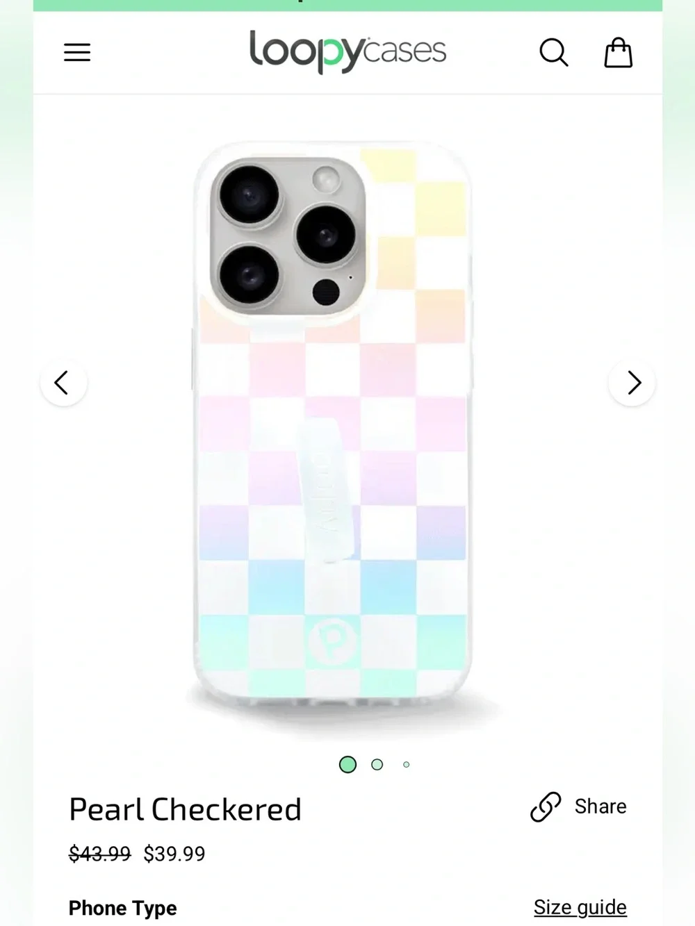 Loopy Case iridescent righty